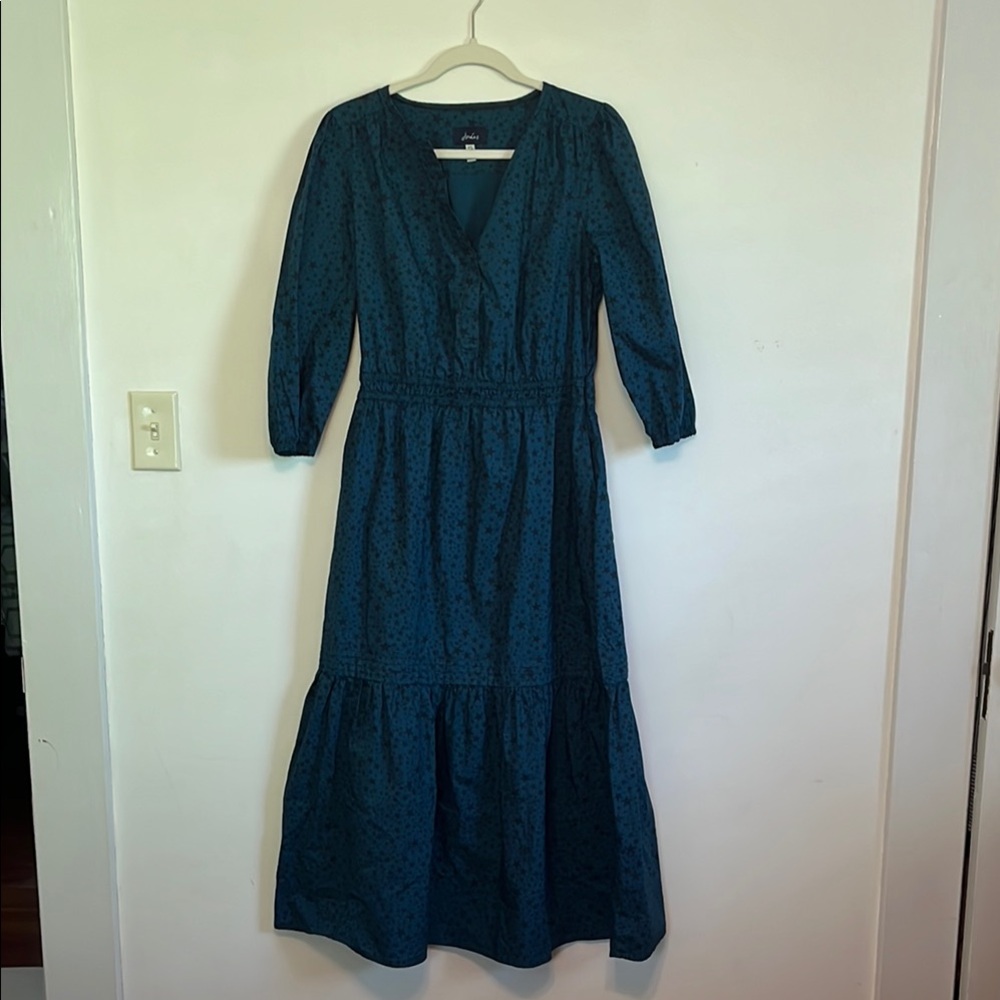 Joules Midi Long-sleeve Star Dress